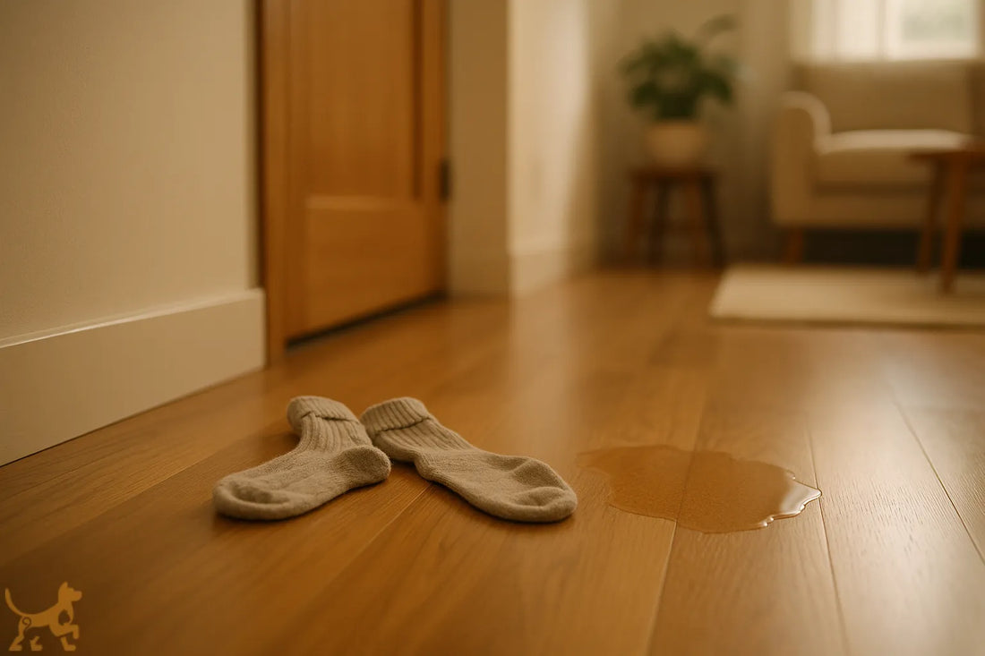 Kat plast naast kattenbak
