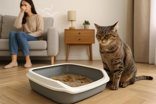 Stank in huis door de kattenbak