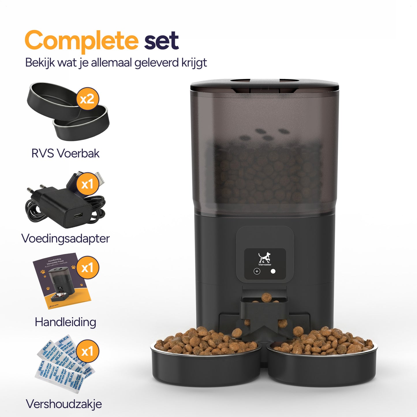 Feed Dual - Voerautomaat - Zwart