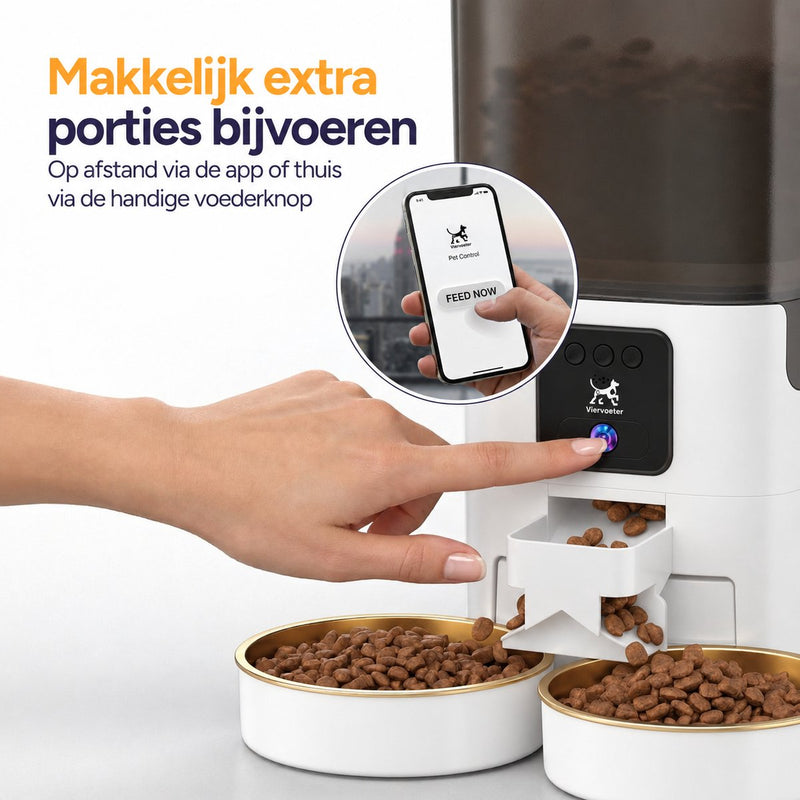 Feed Pro Dual voerautomaat met camera - Wit