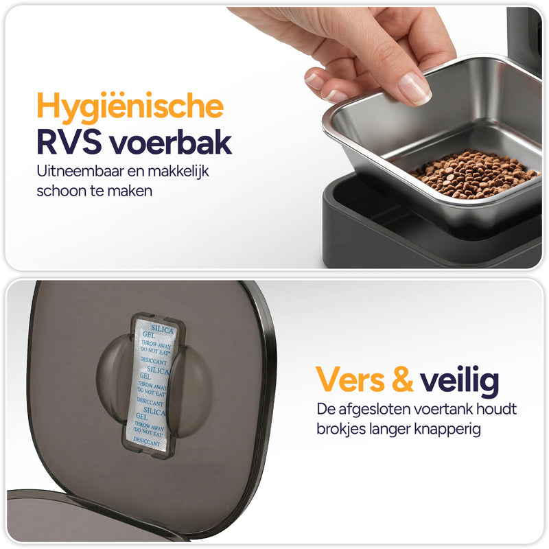 Feed Pro - Voerautomaat met camera - Zwart