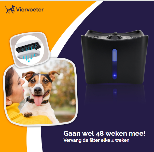 Viervoeter Vierkante Drinkfontein Navulling 12 stuks