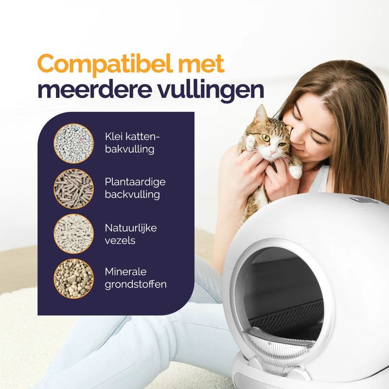Viervoeter Fresh 3 -Zelfreinigende kattenbak Silver - PRE-ORDER 4 juli