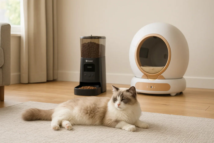 Automatische voerbak instellen: hoeveel voer heeft je kat of hond écht nodig?