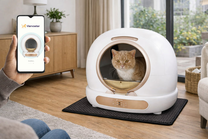 Monitor in de Viervoeter ™ app of je kat gezond is