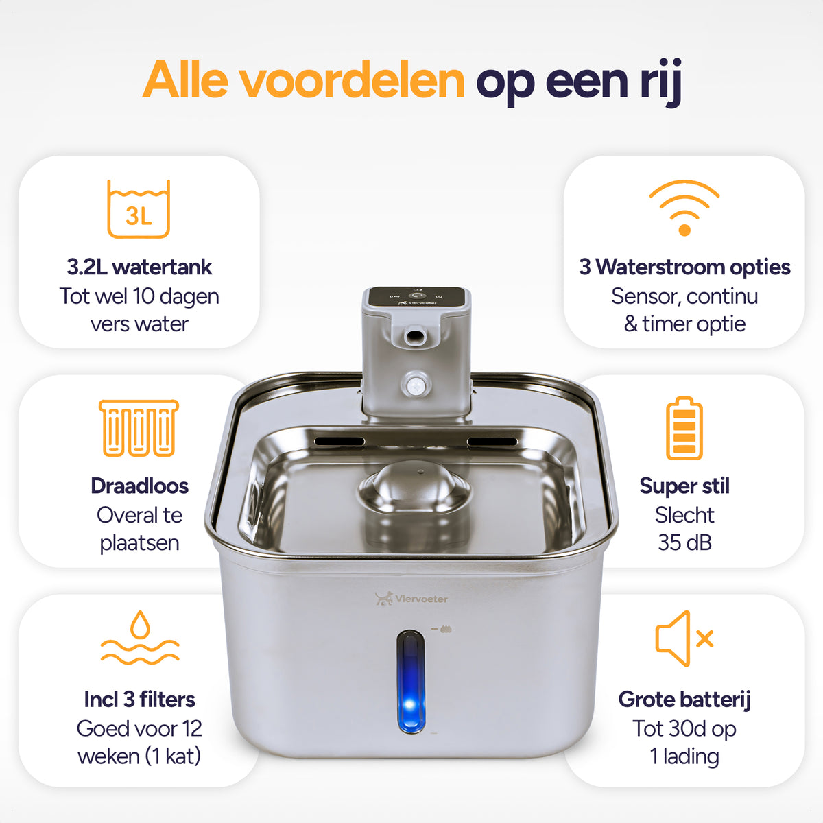 RVS drinkfontein 3L