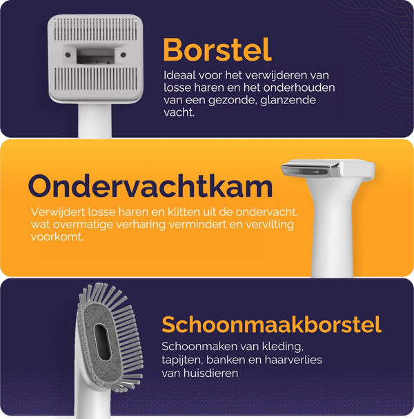 15-teilige Hundeschermaschine mit Staubsauger