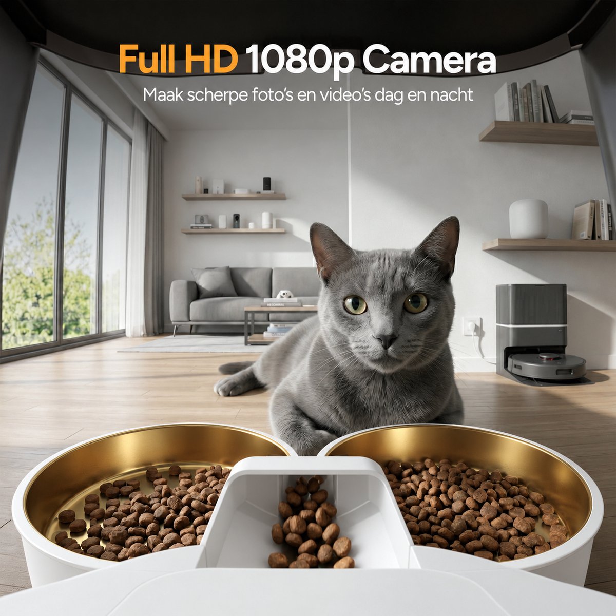 Feed Pro Dual voerautomaat met camera - Wit