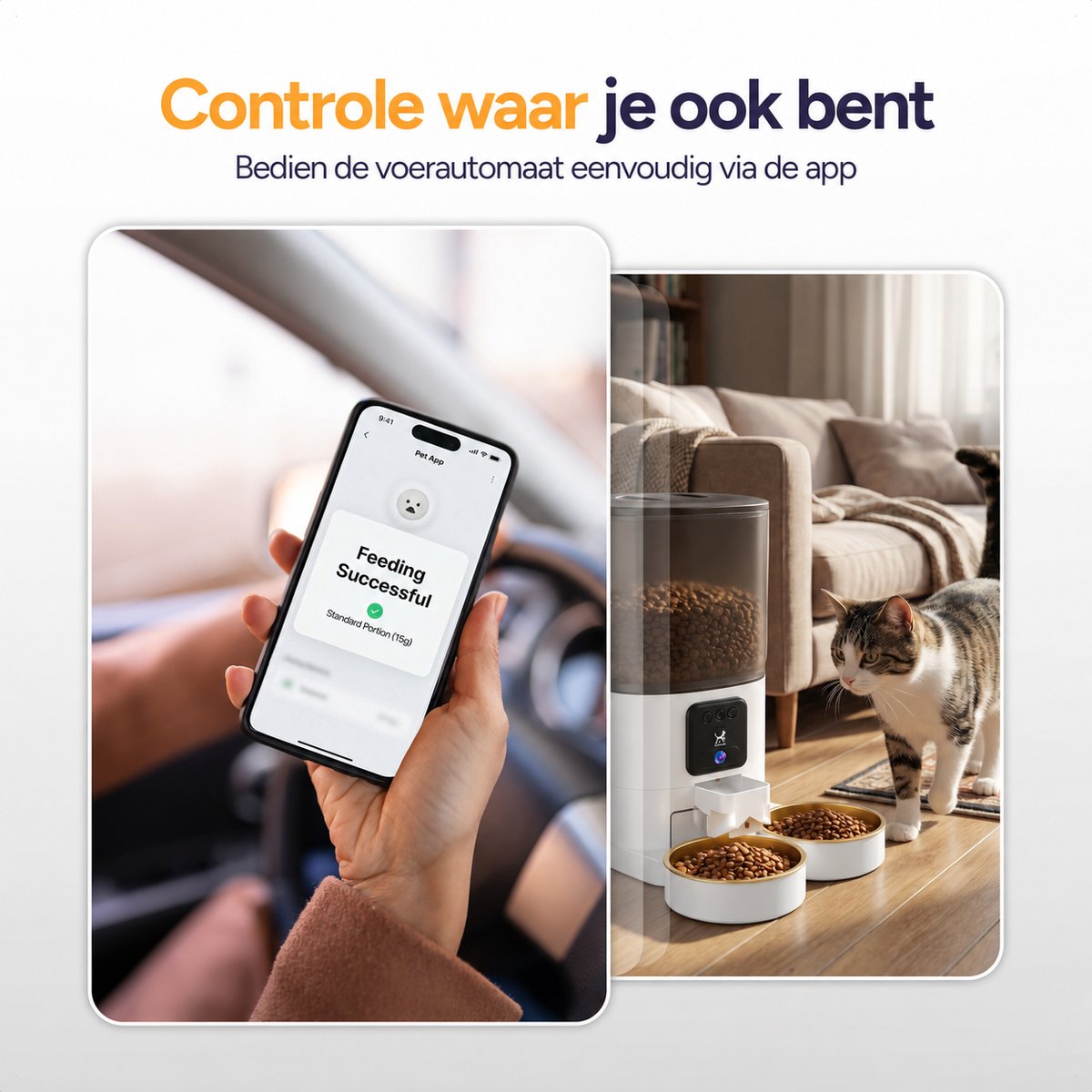 Feed Pro Dual voerautomaat met camera - Wit
