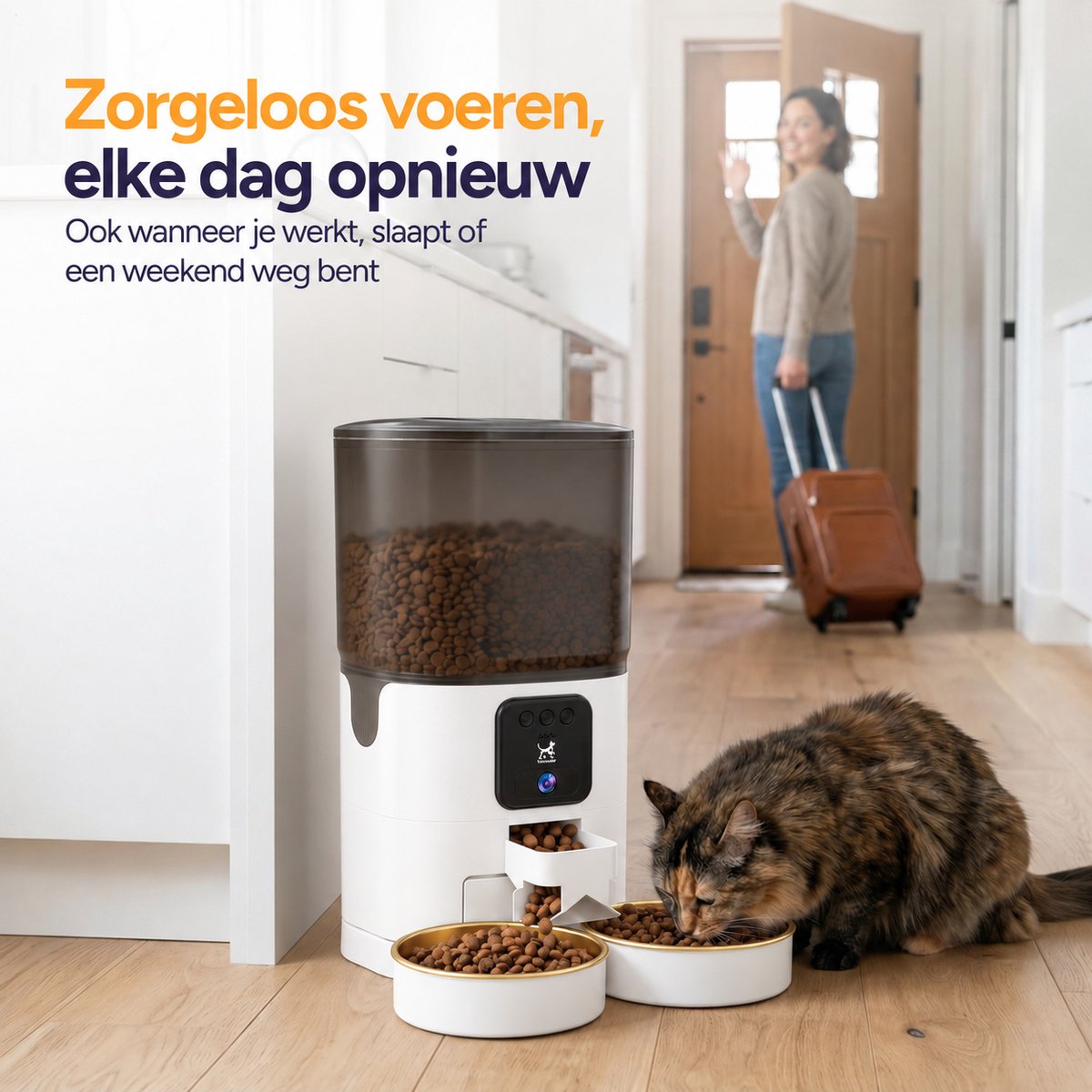 Feed Pro Dual voerautomaat met camera - Wit