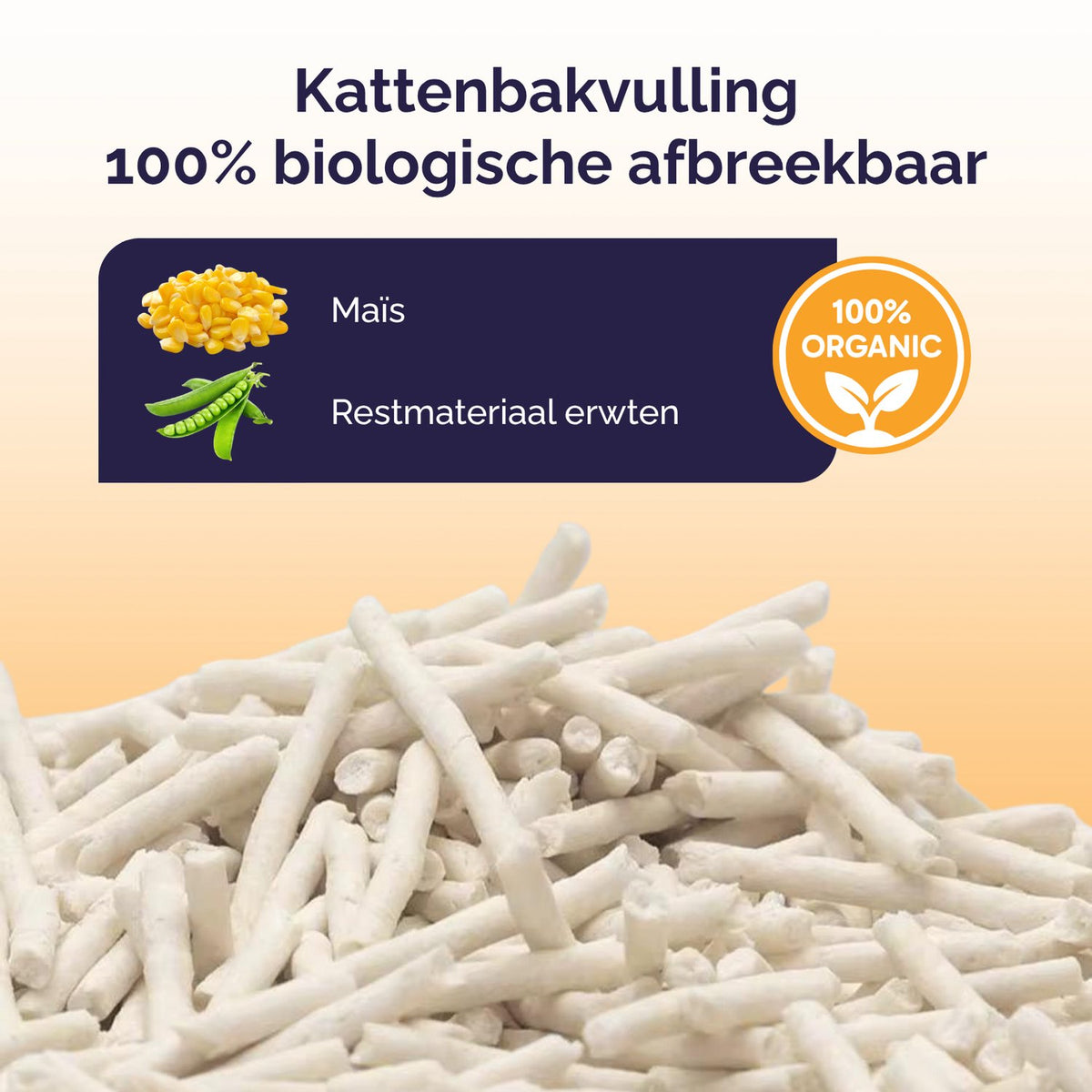 Viervoeter tofu kattenbakvulling 15kg #kleur-normaal