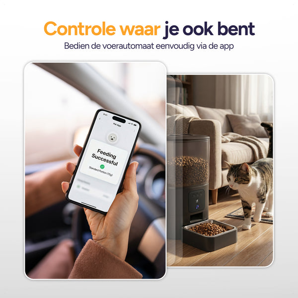 Feed Pro - Voerautomaat met camera - Zwart