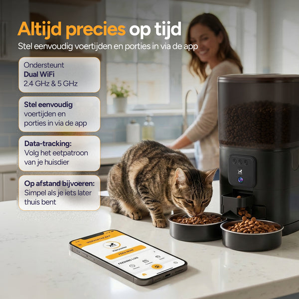 Feed Pro Dual - Voerautomaat met camera - Zwart