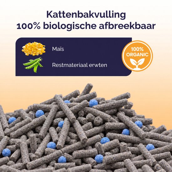 Viervoeter tofu kattenbakvulling met actieve kool 15kg