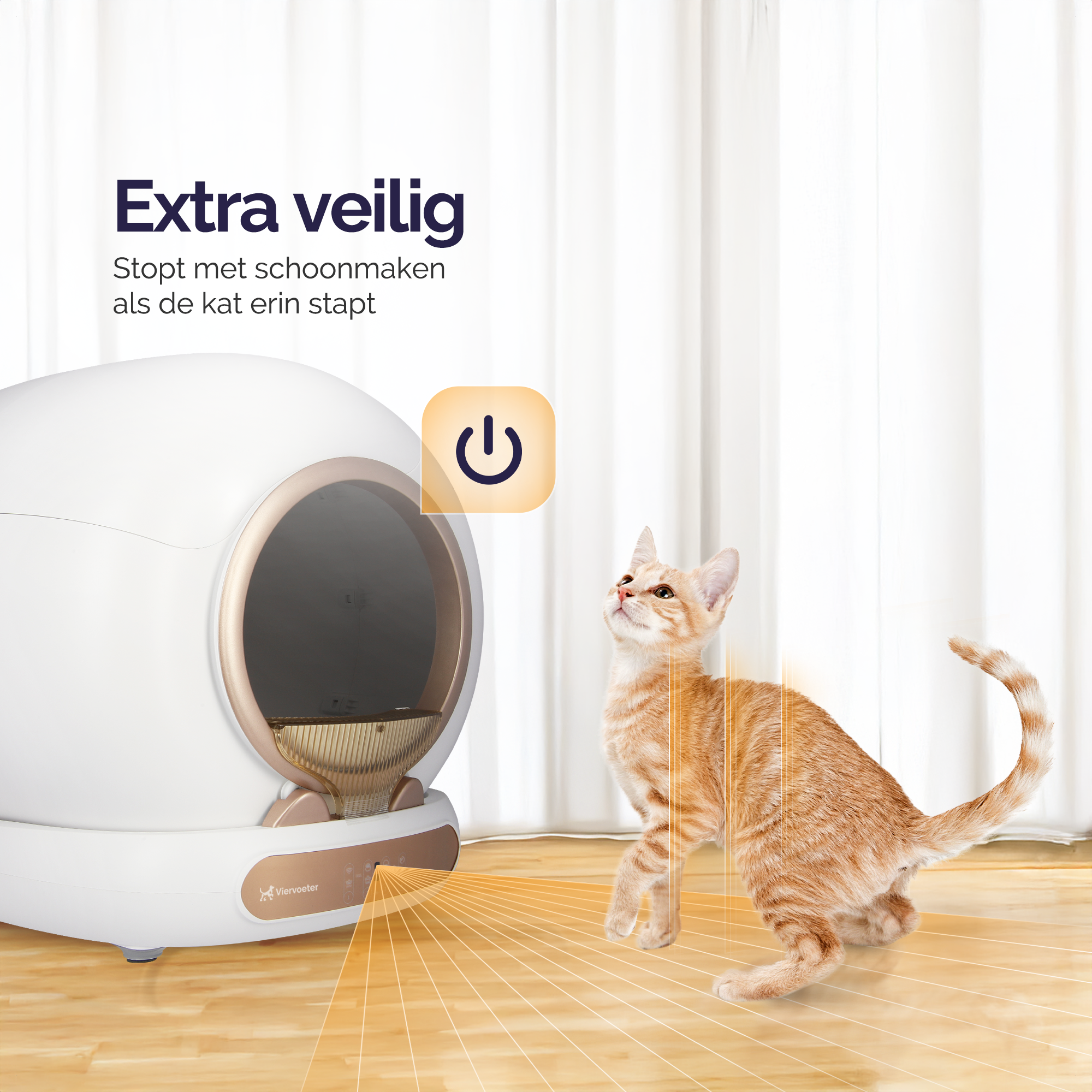 Viervoeter Fresh 3 Zelfreinigende kattenbak