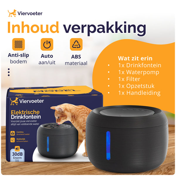 Ronde Drinkfontein- Incl 2 Filters - 2,5L