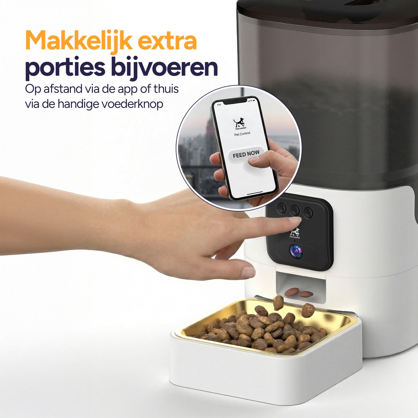 Feed Pro - Voerautomaat met camera - Wit