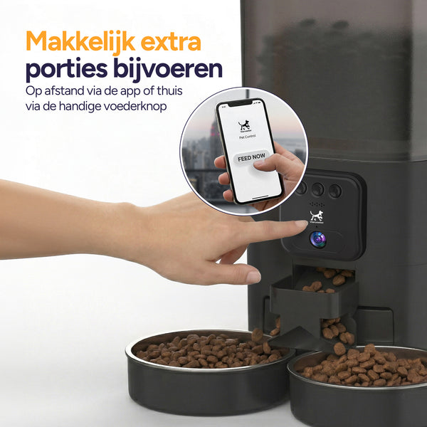 Feed Pro Dual - Voerautomaat met camera - Zwart