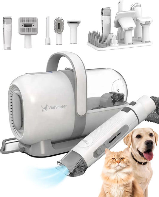 15-teilige Hundeschermaschine mit Staubsauger