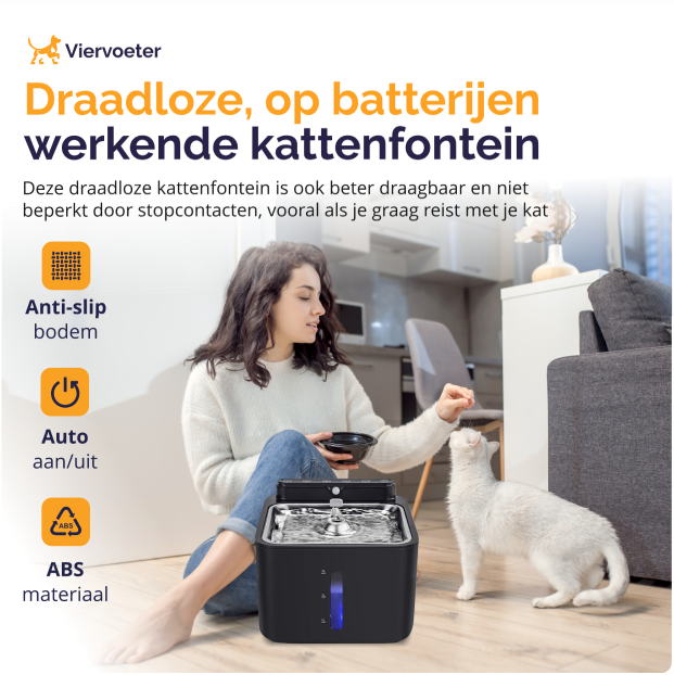 Premium-Sensor-Trinkbrunnen aus Edelstahl – 3,2 l