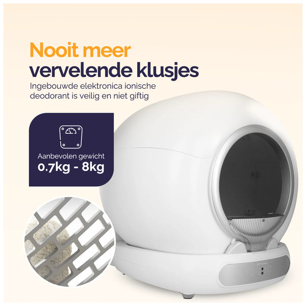 Viervoeter Fresh 3 -Zelfreinigende kattenbak Silver - PRE-ORDER 4 juli