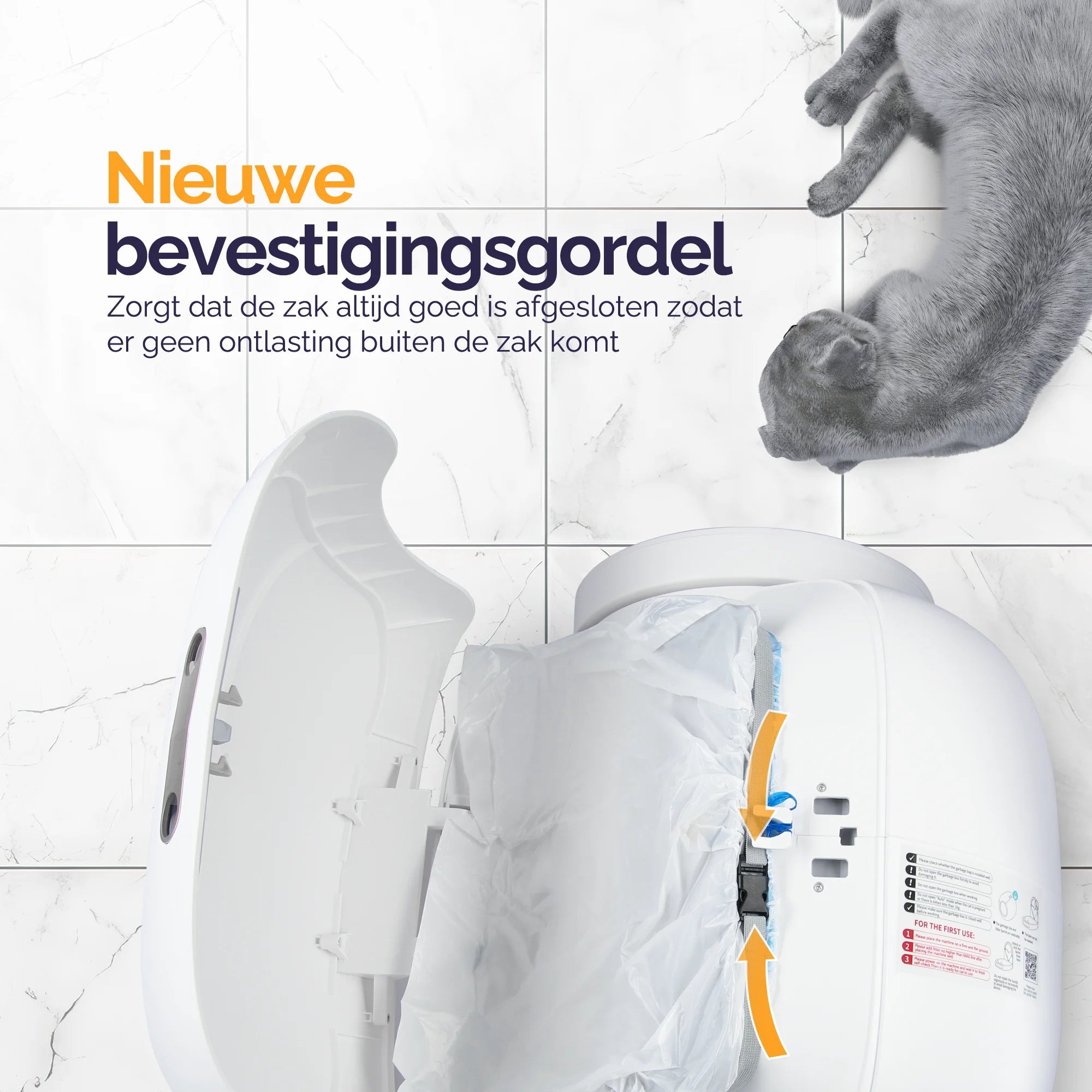 Viervoeter Fresh 3 -Zelfreinigende kattenbak Silver