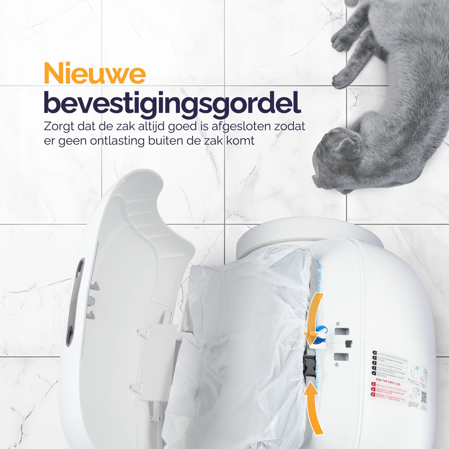 Viervoeter Fresh 3 -Zelfreinigende kattenbak Silver - PRE-ORDER 4 juli