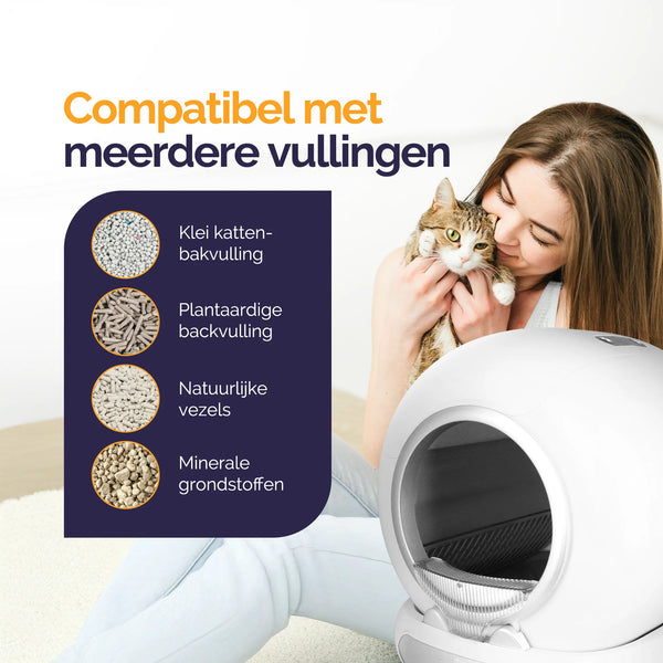 Viervoeter Fresh 3 -Zelfreinigende kattenbak Silver - PRE-ORDER 4 juli