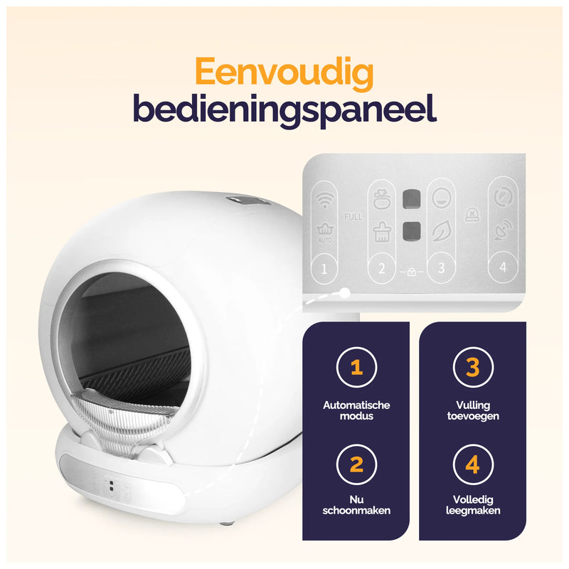 Viervoeter Fresh 3 -Zelfreinigende kattenbak Silver - PRE-ORDER 4 juli